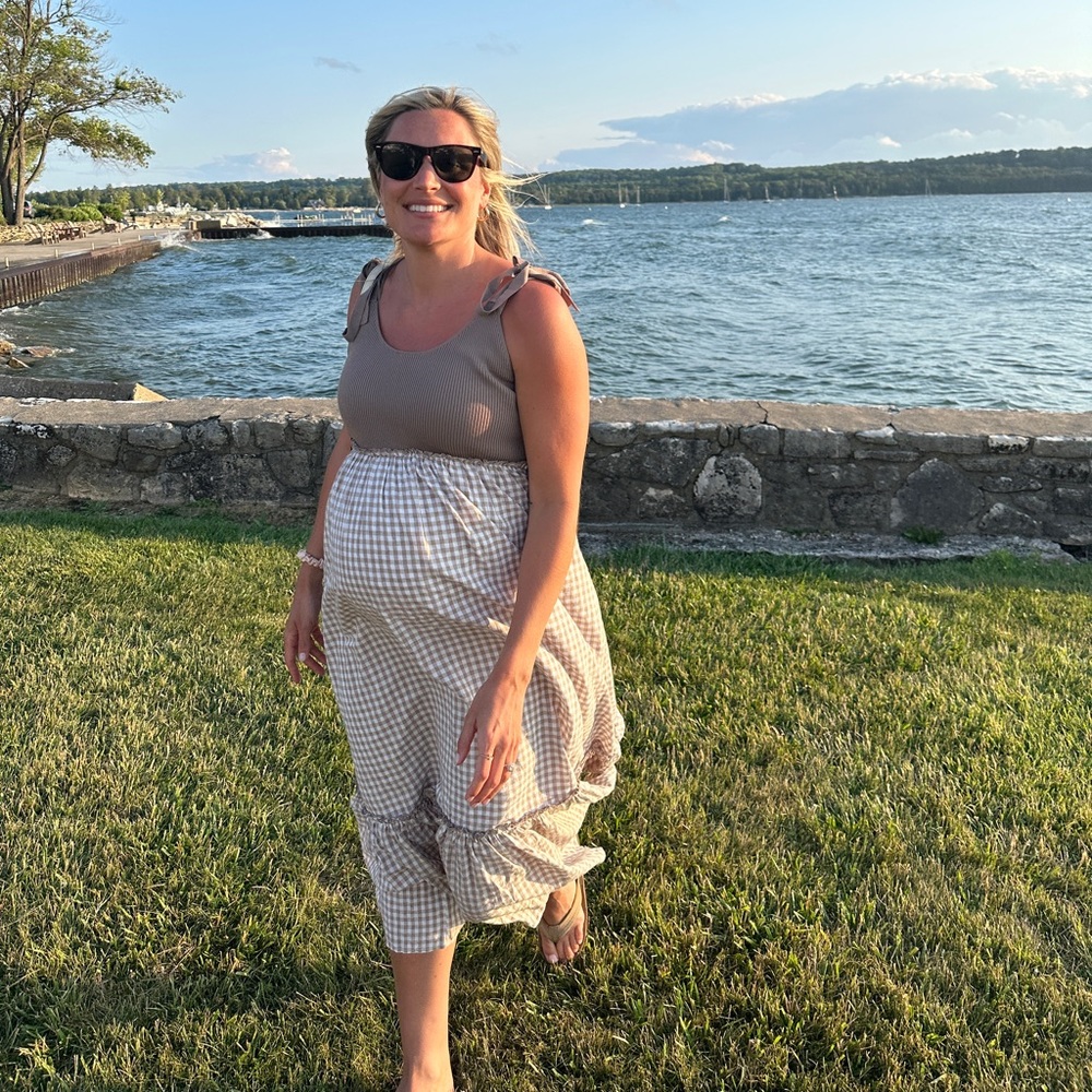 Gingham dress - maternity friendly